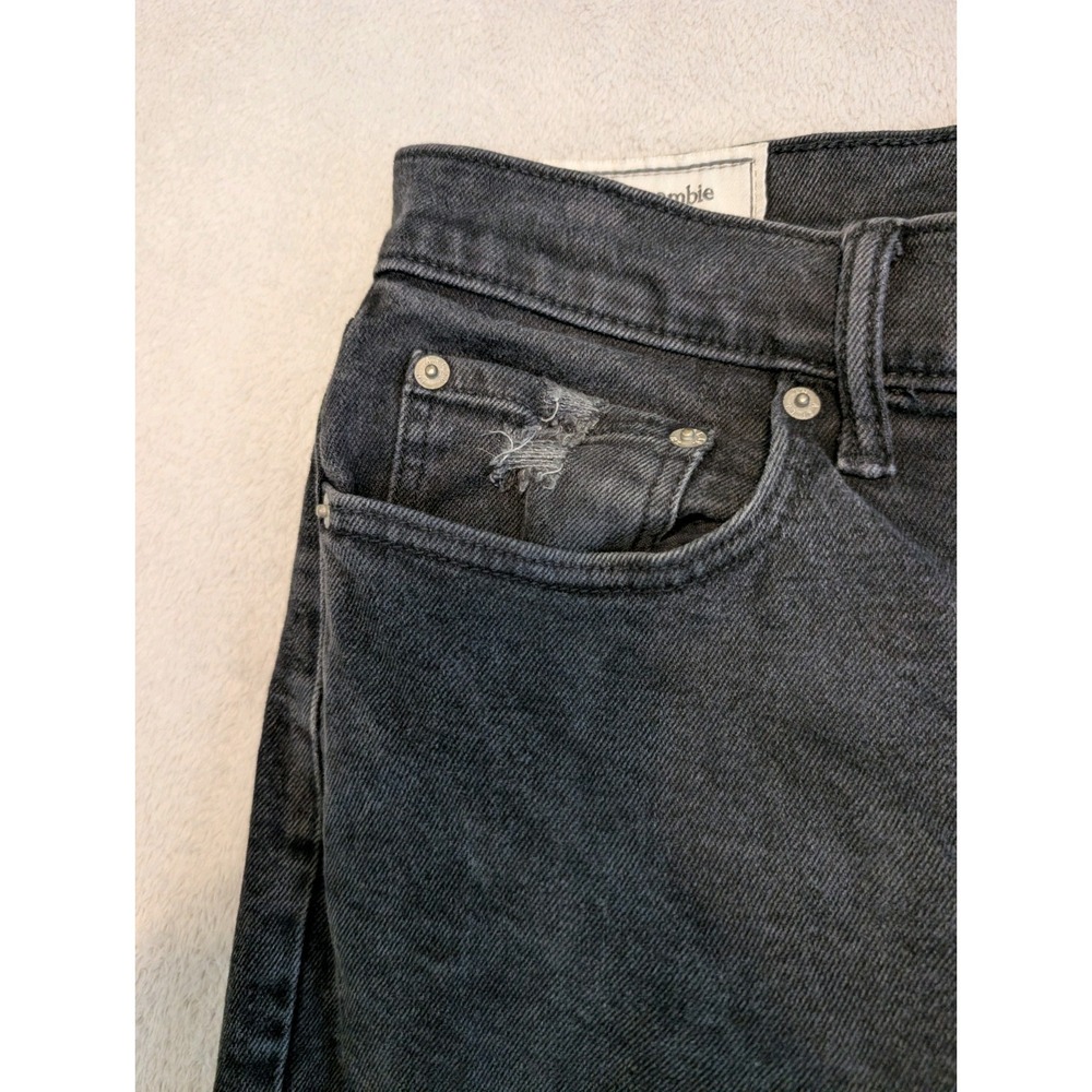 Abercrombie & Fitch Athletic Slim Jeans Mens 34x32 Black Stretch distressed - Picture 9 of 10